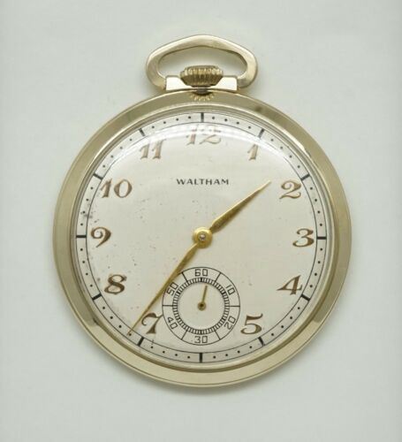 14K Yellow Gold Waltham 23 Jewel Mechanical Wind Up Vintage Pocket Watch