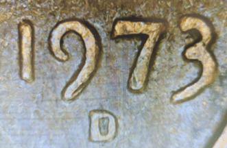 1973 Penny With a Repunched Mint Mark