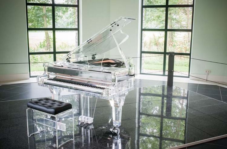 A Crystal Clear Transparent Crystal Piano
