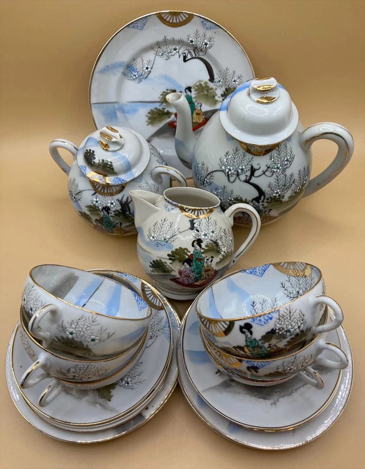 Antique Japanese Porcelain Tea Set
