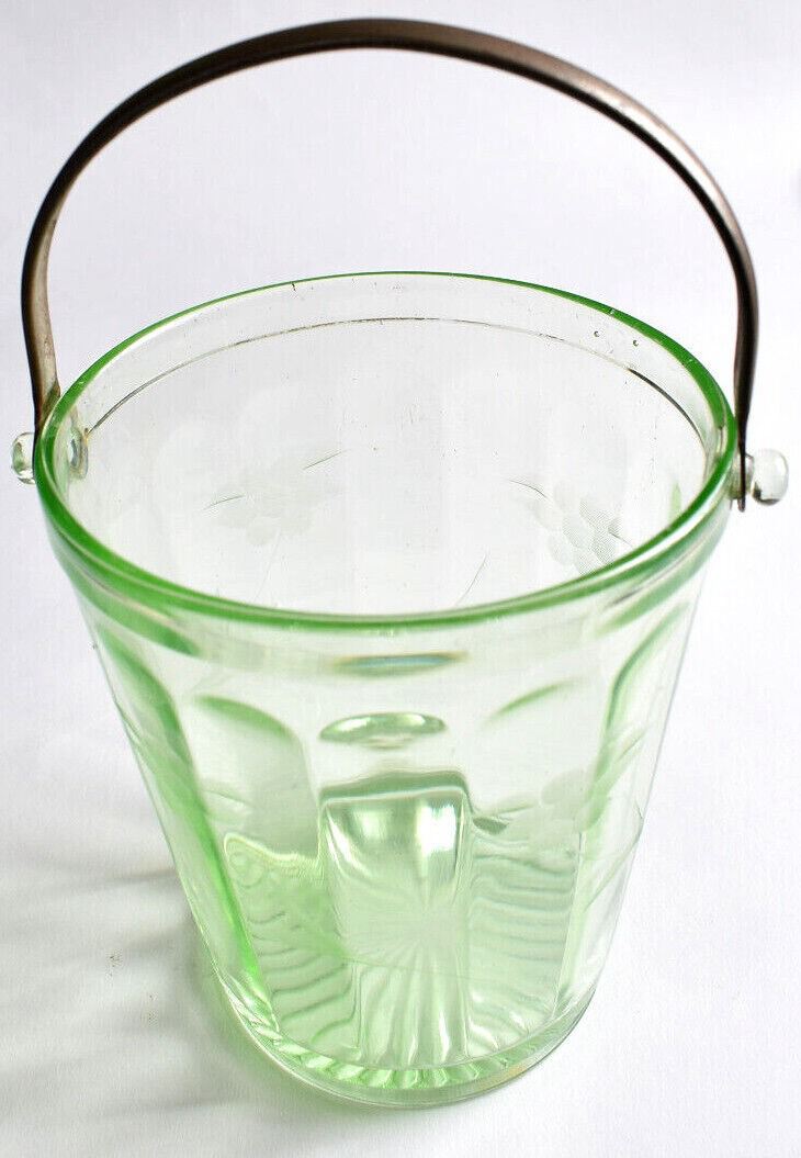 Antique Uranium Green Depression Glass