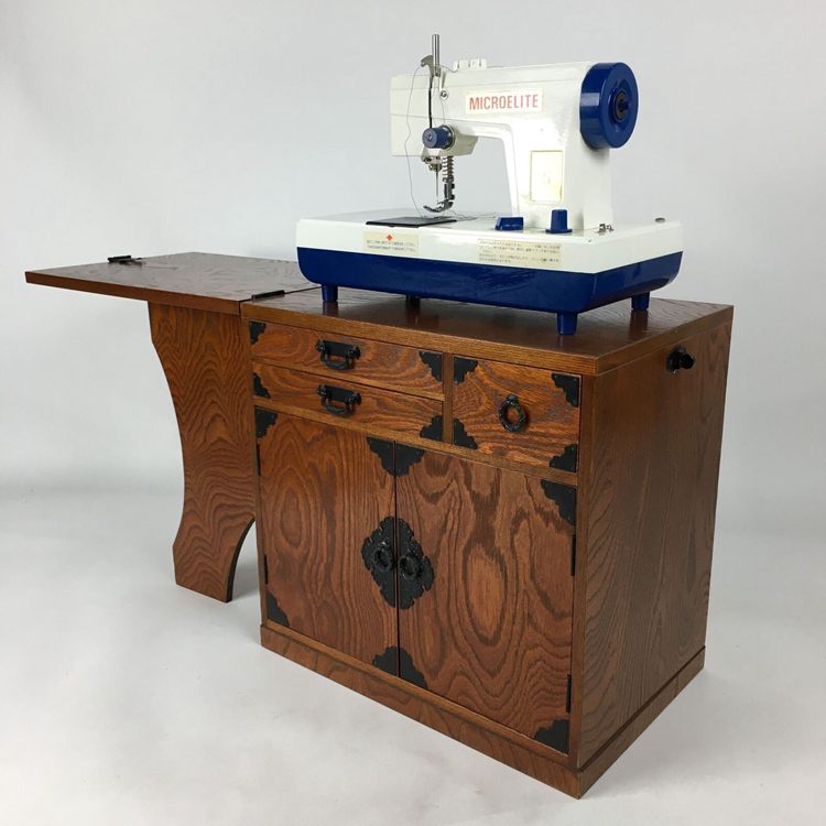Japanese Sewing Machine And Wood Box