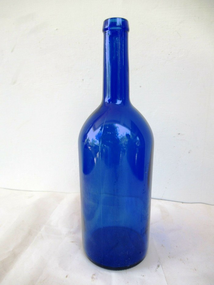 John Harvey Vintage Glass Bottle Cobalt Blue Spain Des Reg No 115168 Uk Rare F*