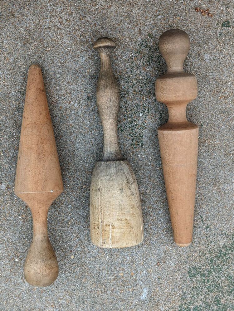 Lot 3 Vintage Wooden Kitchen Tools