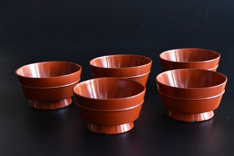 Old Japanese Lacquer Ware Negoro Tea cup 1700s-1800 Edo Period Wabi-Sabi
