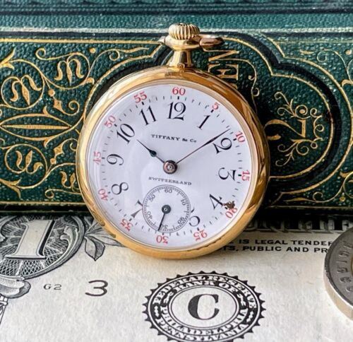TIFFANY & CO 18K Gold Pocket watch Manual winding 1920 ’s Vintage