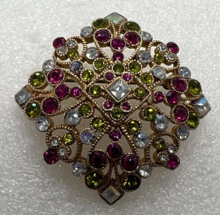 Vintage Diamond Shape Rhinestone Jewelry