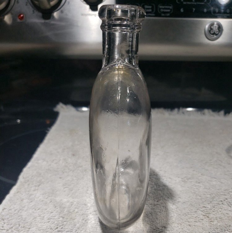 Vintage Early Pumpkin Seed Flask Mold Blown Glass Bottle
