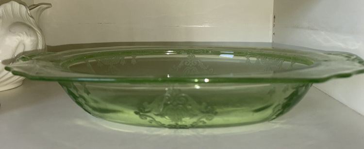 Vintage Green Depression Princess Pattern Glass