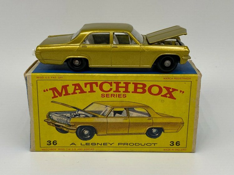 Vintage Matchbox Lesney Opel Diplomat No. 36 in Original Box Mint Made England