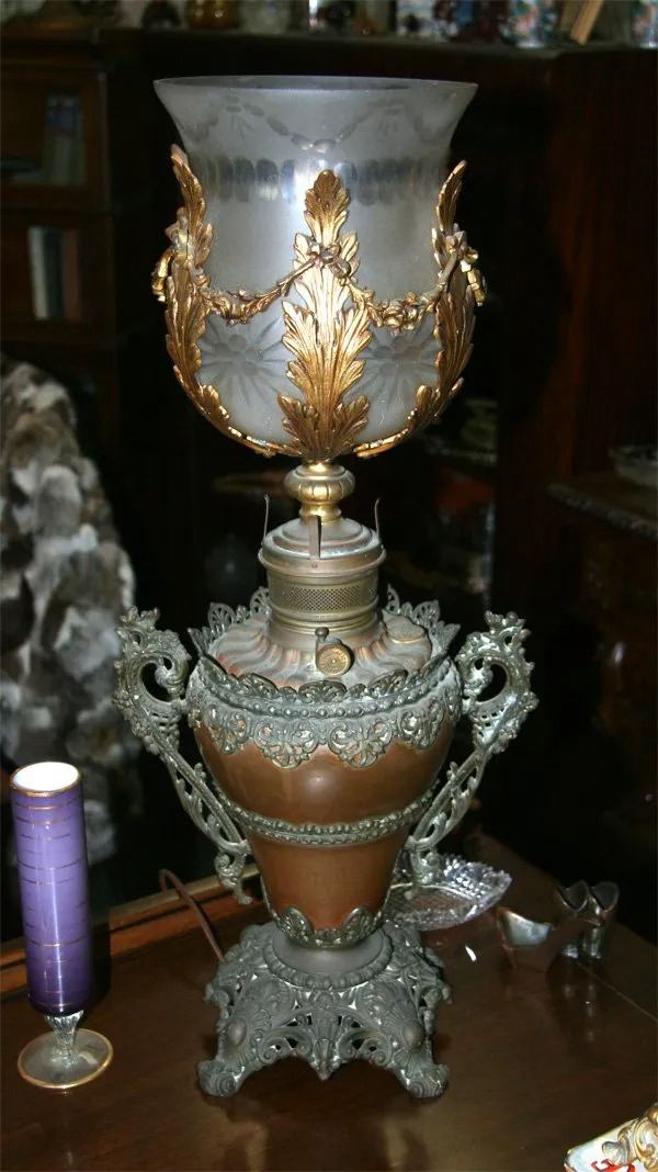 1880 Antique Oil Lamp