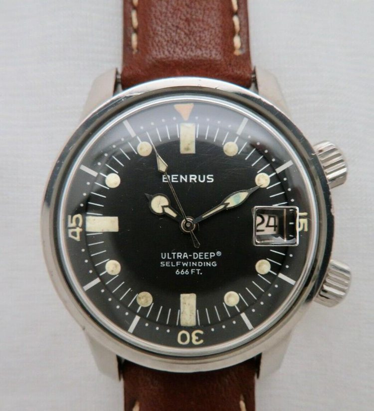 1967 Benrus Ultra-Deep 666 Feet Super Compressor Self-Winding Wristwatch