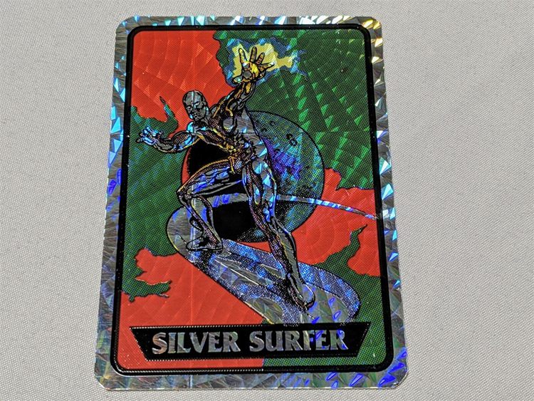 1993 Marvel Masterpieces Silver Surfer Vending Machine Prism Sticker Card