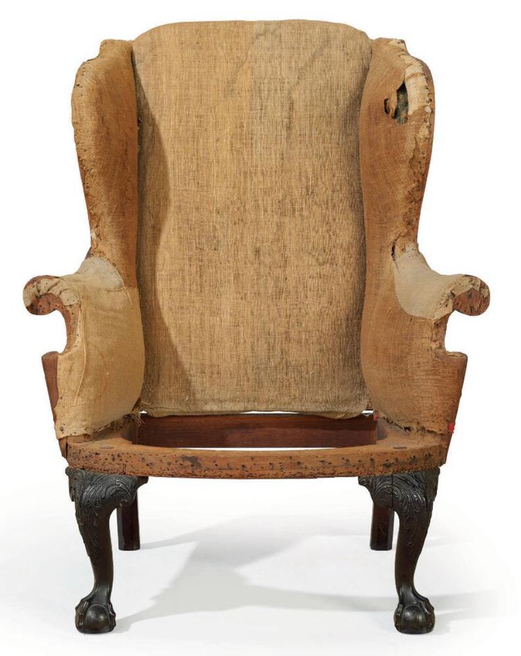 A Chippendale Carved Mahogany Easy Chair