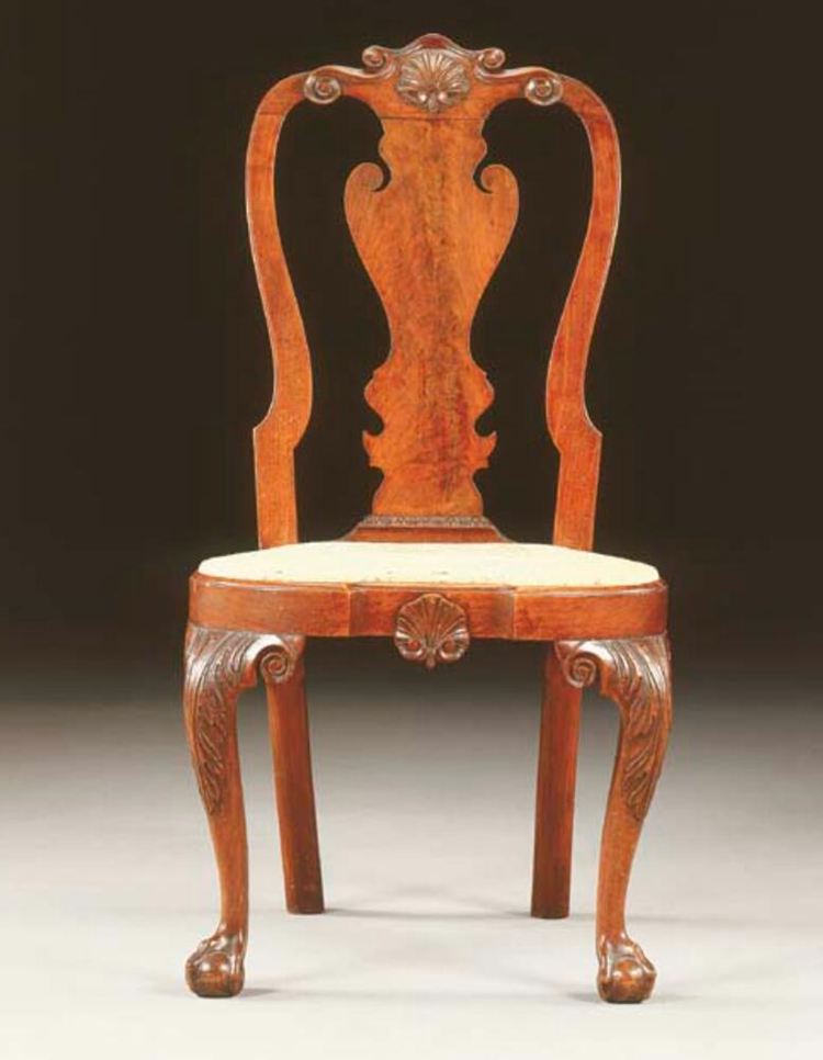 A Queen Anne Carved Walnut Side Chair