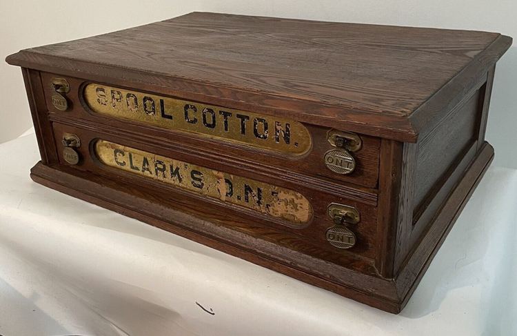 Antique Clarks ONT Spool Cabinet sold for $227.50