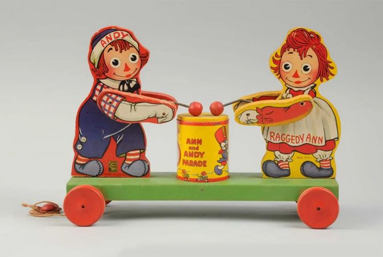 Fisher-Price Paper on Wood Raggedy Ann & Andy Toy