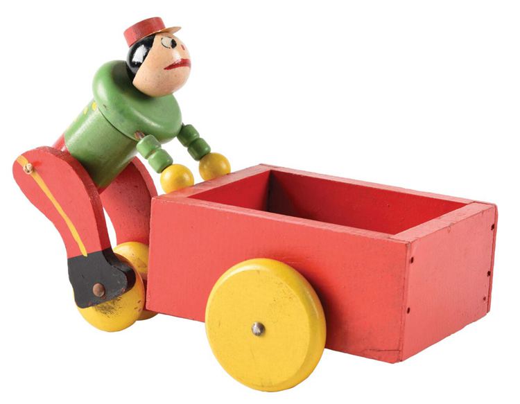 Fisher-Price Wooden Push Cart Pete Toy