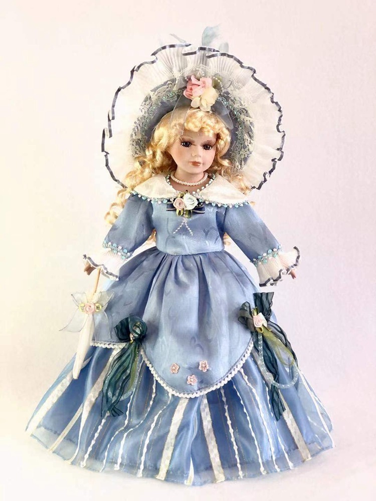 Jmisa 16 Porcelain Victoria Doll with Stand
