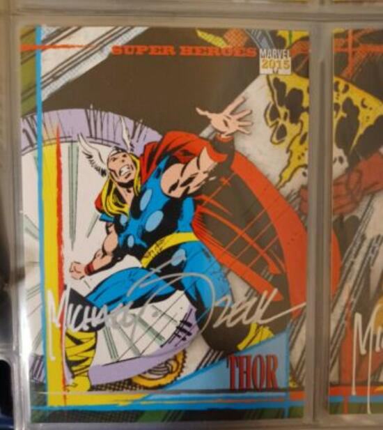 Marvel Retro 1993 Universe Series 4 Card Thor Michael Zeck Autographed