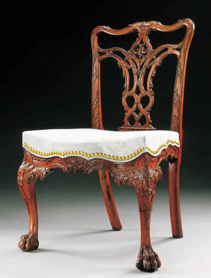 The John Cadwallader Chippendale Carved Mahogany Side Chair