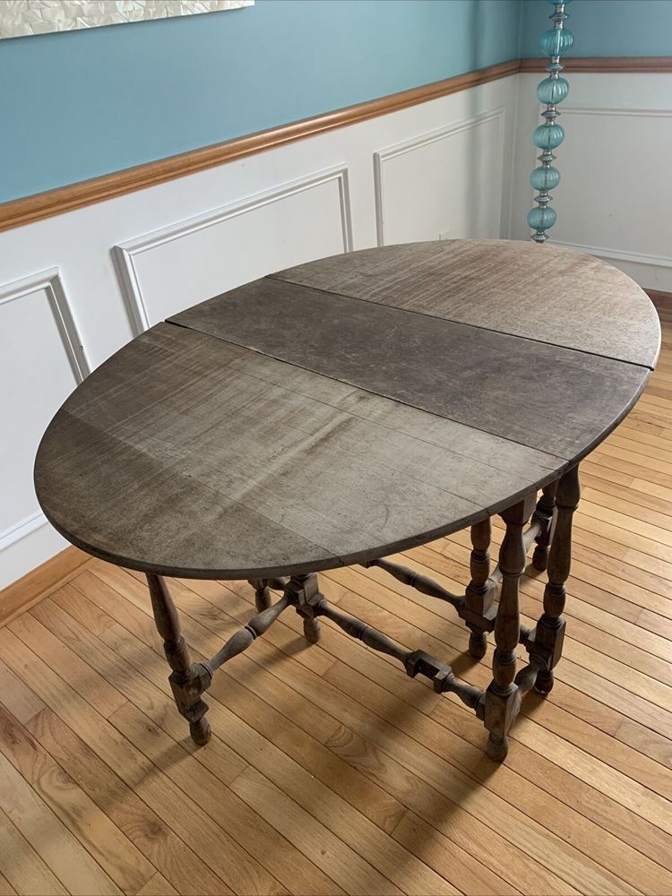 Antique Vintage Wood Drop Leaf Table