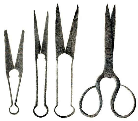 Middle Ages and Renaissance Antique Scissors Design