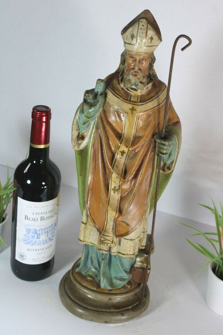 Saint Eloi Eligius Chalkware Figurine