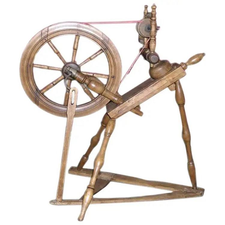 This beautiful fully-functional spinning wheel