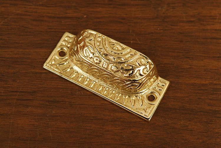 Victorian Style Cast Brass Drawer Pull