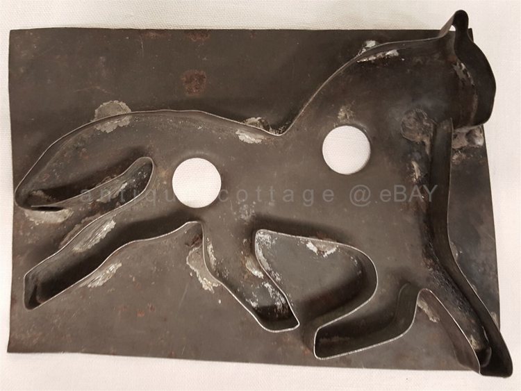 1800s antique Tin Horse Cookie Cutter