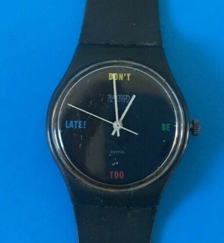 1984 Rare Vintage Swatch Watch Don’t Be Too Late