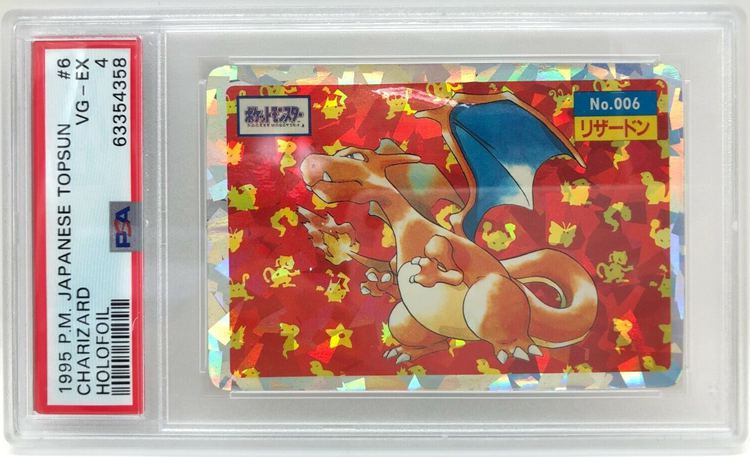 1995 Japanese Topsun Holofoil Charizard Pokemon Card
