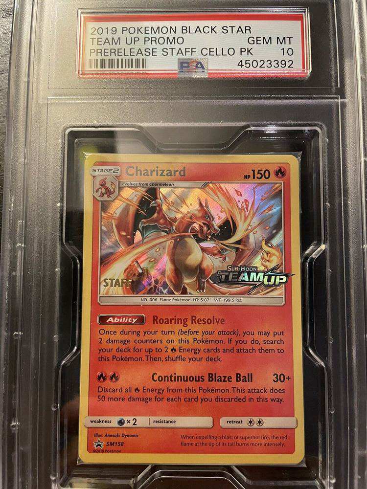 2019 Team Up Black Star Holographic Charizard Pokemon Card (Staff Release)
