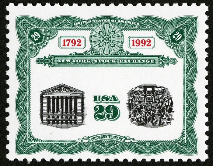 29-cent New York Stock Exchange Bicentennial single