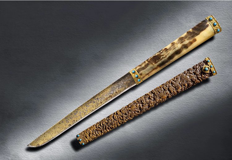 An Imperial Hunting Knife and Scabbard From the Qianlong Period