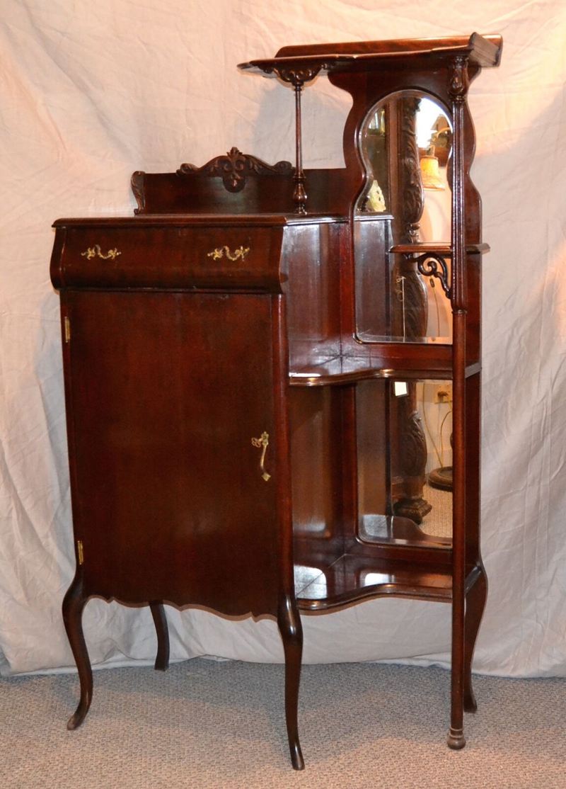 Antique Victorian Mahogany Sheet Music Cabinet