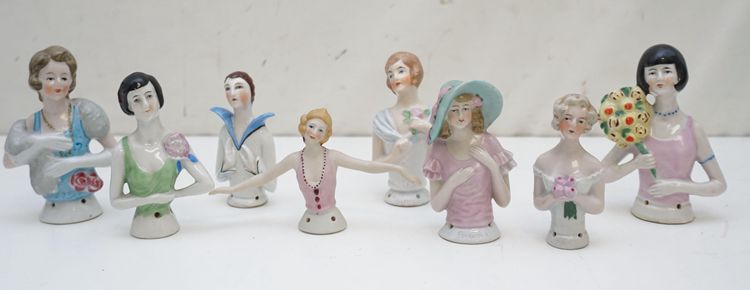 Deco Porcelain Half Dolls