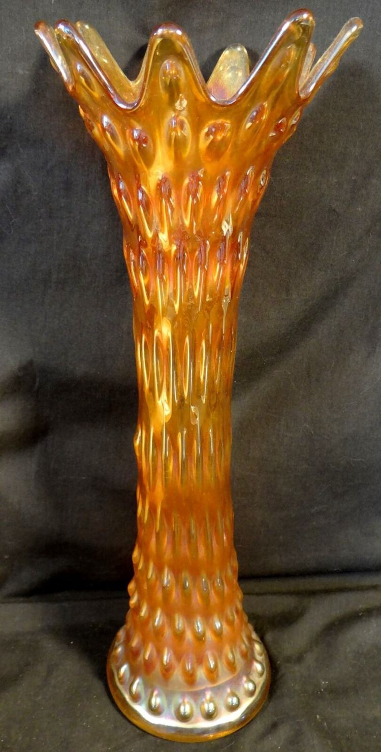 Fenton 14 inches Rustic Marigold Mid-Funeral VaseFenton 14 inches Rustic Marigold Mid-Funeral Vase