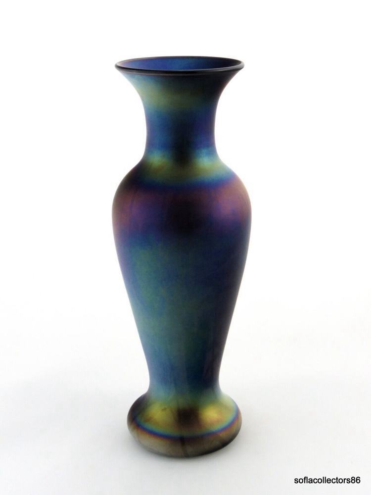 Fenton Karnak Offhand Egyptian Vase Hanging Vines