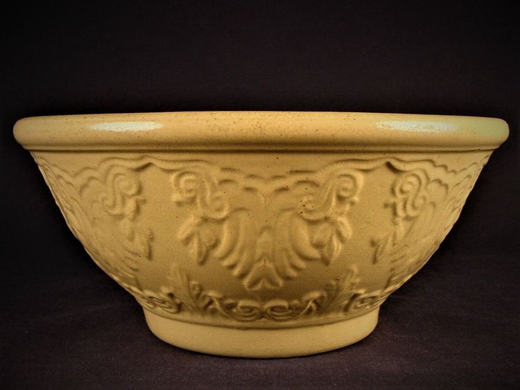 Floral Molded Bowl By Jeffords Pottery