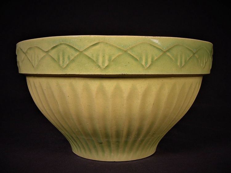 Fluted Style Vintage Yellowware Bowl