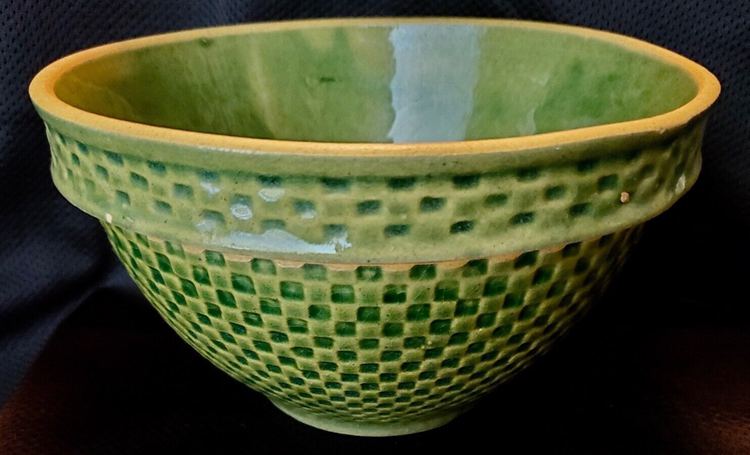 Green Checkerboard Mixing Bowl by McCoy
