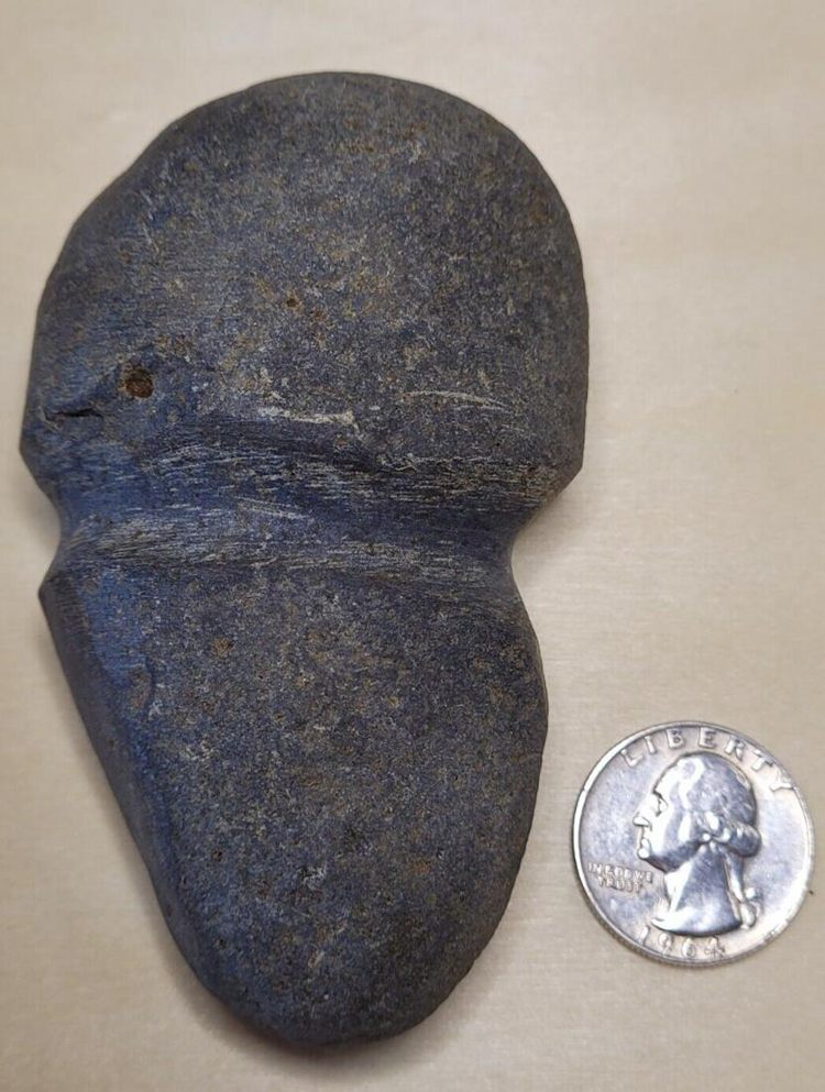 Native American Stone Tomahawk Grooved Axe Head