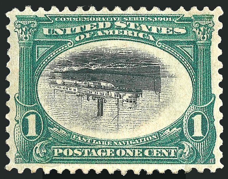 Pan-American issue 1-cent invert postage stamp