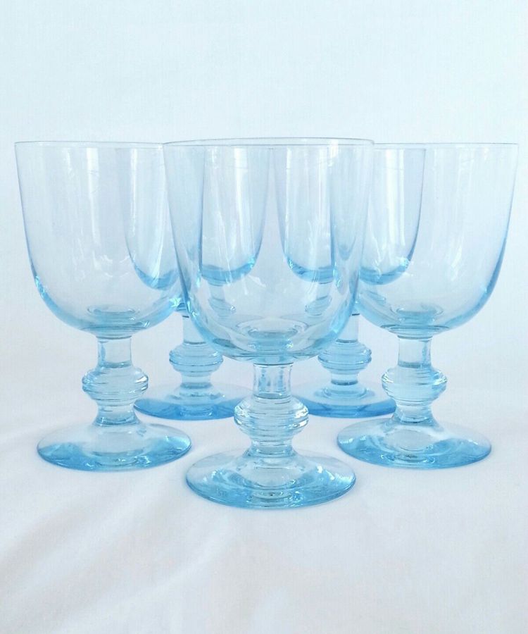 Portieux Vallerysthal Blue Depression Glass