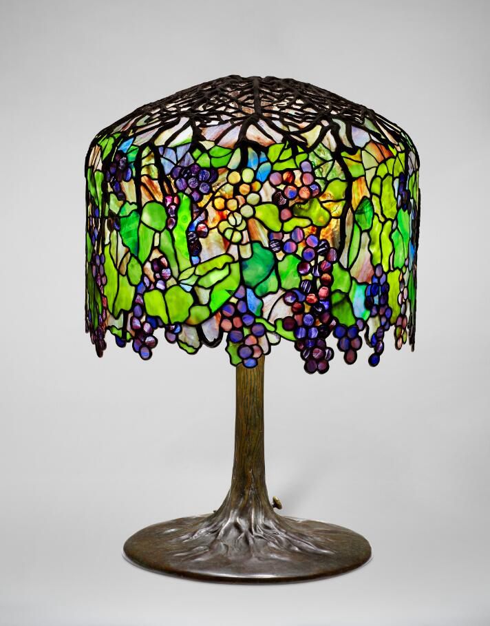 RARE 'ELABORATE GRAPE' TABLE LAMP, CIRCA 1903 sold for $478,800