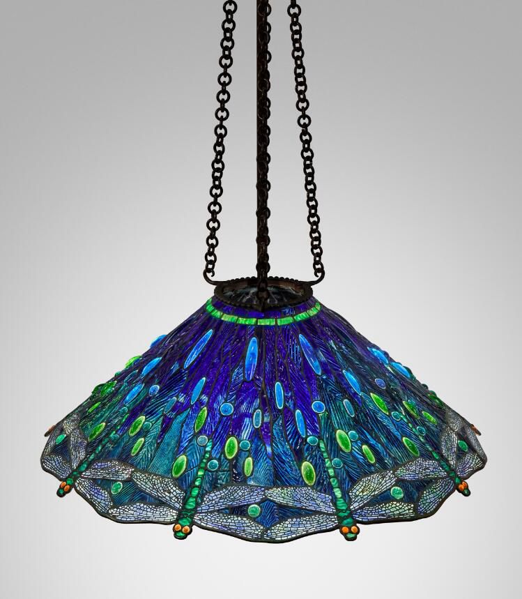 RARE 'HANGING HEAD DRAGONFLY' CHANDELIER, CIRCA 1905 sold for $1,008,000