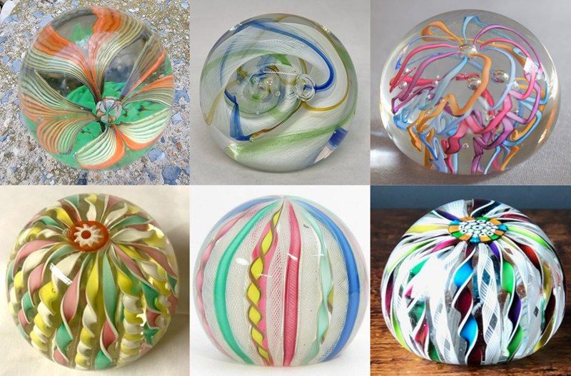 Ribbon Glass Paperweights
