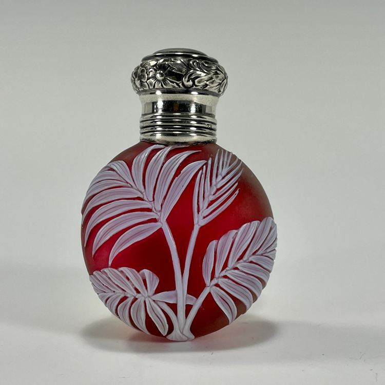 Thomas Web Ruby Cameo Glass Perfume – Circa 1885